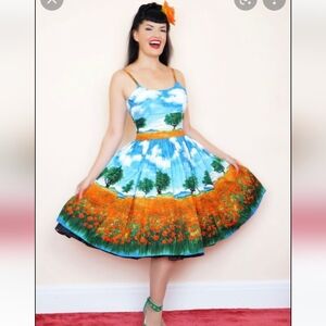 Bernie Dexter Holly Dress In Poppy Fields Large